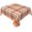 Burnt Orange Grey Plaid, variant on Christmas Tablecloth Round 60 x 60 Inch Winter Brown Gingerbread Man Round Table Cloth Polyester Fabric Xmas Candy Marshmallow Table Cover for Kitchen Party Picnic Outdoor Decor