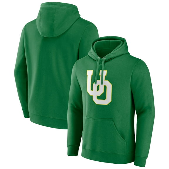 Men's Fanatics Green Oregon Ducks Applique Fleece Pullover Hoodie