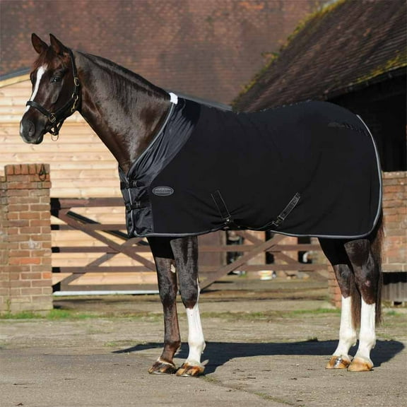 Weatherbeeta Anti-Static Standard Neck Fleece Cooler (No Fill), Black (Silver Trim), Size: 48