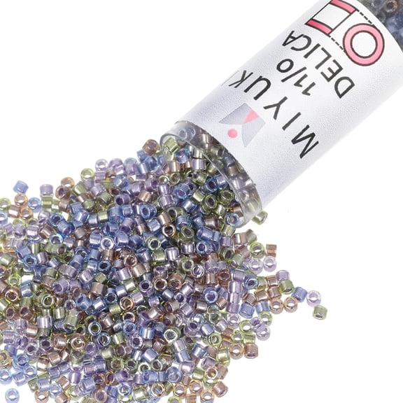 Miyuki Delica Seed Beads – Size 11/0 (1.6 mm), DB0986, Purple/Bronze Mix, 7.2g, Approx. 1440 Beads