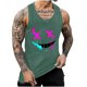 thumbnail image 1 of Camisetas de Tanque de los Hombres Tanque de los Hombres Incolor Gradiente de Impresión Cuello Redondo Correa Delgada Fuga Atrás Regular Casual Deportes Blusas de Tanque, 1 of 5