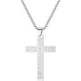 thumbnail image 6 of Stainless Steel Lord's Prayer Cross Pendant Necklaces for Men Women Cross Necklace With 24 Inches Stainless Steel Link Chain Bible Verse Jewelry Gift, 6 of 9