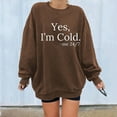 thumbnail image 1 of Nouveau Womens Tops 2023 Imprimé Col Rond Manches Longues Molleton Décontracté Coupe Oversize Pull-Over for Women, 1 of 8