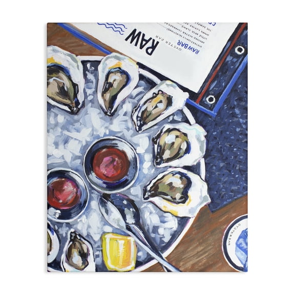 Stupell Industries Coastal Oysters on Ice Canvas Art, 16 x 20, by Rachel Nerney