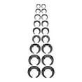 thumbnail image 2 of Luxe Modz Horseshoes Septum Pincher Black Acrylic Crescent Tapers Bull Stretchers Expander Ear Gauge O Rings Nose C Shaped Buffalo Piercing Jewelry 00G 14G - Sold as Pair, 2 of 6