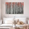 thumbnail image 2 of Elephant Stock Red Birch Forest Wall Art - Horizontal Canvas Wall Art - Living Room Wall Decor - Floral And Botanical Canvas - Red And White Decor - 48" x 32", 2 of 8
