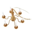 thumbnail image 4 of 1/87 Miniature Chandelier Model Candle Ceiling Lamp Model Miniature Lighting for Golden 14.5cmx6cm, 4 of 8