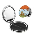 thumbnail image 1 of Pofeuu Garfield for Portable Pocket Makeup Mirror PU Cover Compact Travel Mirror with Normal and Magnifying Double Sided Glass-Round Shape-Round Shape, 1 of 9