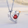 thumbnail image 3 of Emma Manor 14K White Gold Plated Forever Lover Heart Pendant Necklace For Women, 3 of 7