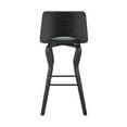 thumbnail image 6 of Armen Living Gerty 30" Faux Leather & Wood Swivel Bar Stool in Gray/Black, 6 of 10