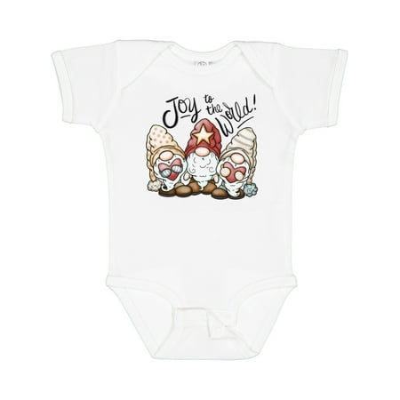

Inktastic Joy to the World Christmas Gnomes Gift Baby Boy or Baby Girl Bodysuit