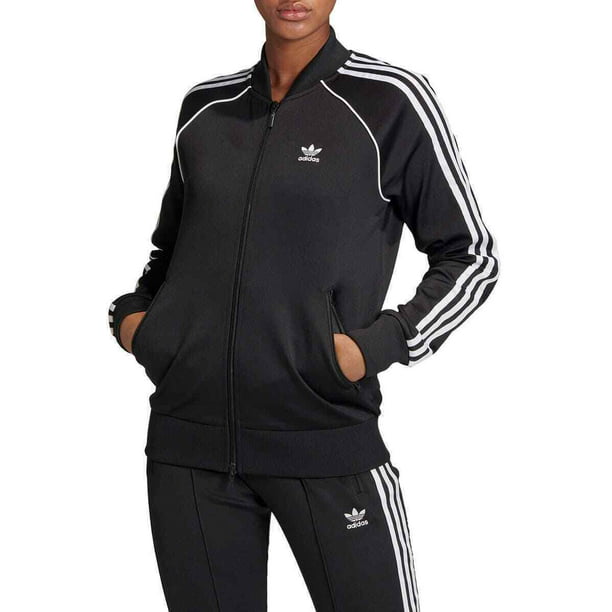 Armario Seguro no pagado Adidas Originals GD2374 Women's Black Cotton Long Sleeve Track Top Jacket  AC17 (Regular,L) - Walmart.com