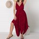 thumbnail image 5 of Mono De Verano Traje de vacaciones con estampado de leopardo de una pieza sexy asimétrico para mujer Ygjytge Rojo Xl para Mujer, 5 of 7