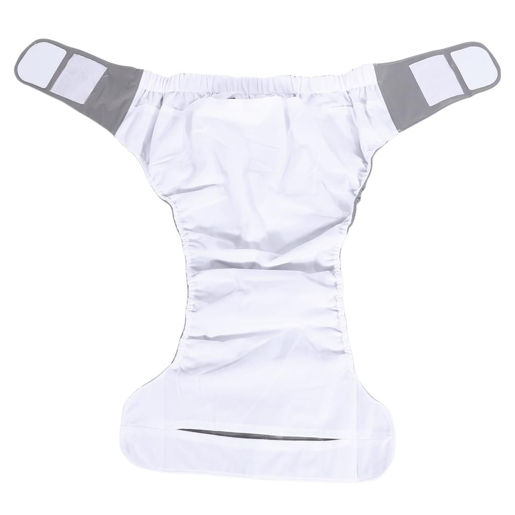 Tebru 1pc New Adult Washable Adjuatable Cloth Diaper Breathable Incontinence Nappy Pants 6