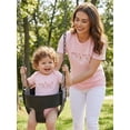thumbnail image 2 of Mommy and Me Matching Outfit Short Sleeve Crew Neck Floral Letter Print Mom Shirt Infant Baby Girl, 2 of 7