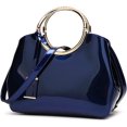 thumbnail image 1 of LHSHID Top Handle Handbag for Women Glossy Patent Leather Shoulder Bag Evening Party Crossbody Bag Wedding Satchel Purse, 1 of 7