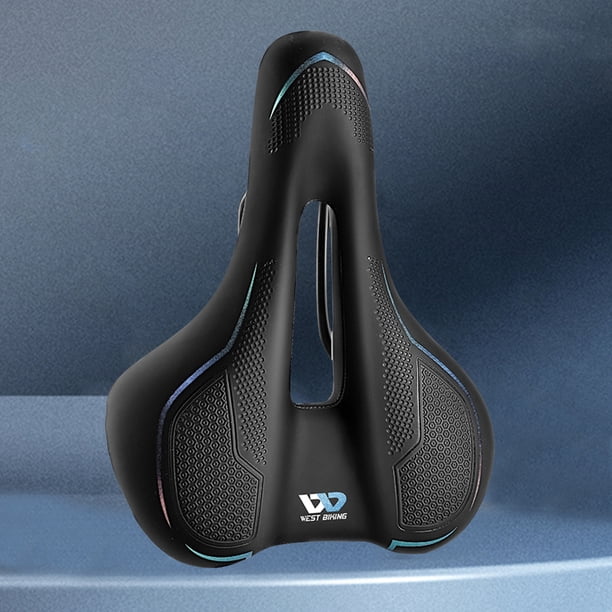 Sillín de bicicleta, cojín suave impermeable, amortiguador hueco para montar al aire libre