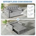 thumbnail image 4 of HOMCOM Canapé-Lit, Divan-Lit Escamotable avec USB‐A+C, Revêtement en Lin, 4 of 10
