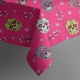 thumbnail image 5 of Pink Skull Snowflake Pattern Square Tablecloth,Waterproof Square Table Cover,Wipeable Spillproof Washable Table Cover for Home Kitchen Party Decor 60"x60"(152x152cm), 5 of 6