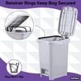 thumbnail image 2 of Superio Plastic Slim Pedal Trash Can with Lid, 26 Qt. (Beige), 2 of 4
