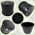 thumbnail image 6 of 20 Gallon Nursery Pots Plastic Container Injection Molded Pot for Plants Flexible with Drainage Holes Suitable for Plants Soil Growers or Hydroponics Black 10 Pcs, 6 of 17