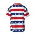 thumbnail image 2 of Wukai American Patriotic Stars And Stripes Men's Casual Short-Sleeve Button Down Shirt - Lightweight Summer Dress Shirt for Daily Wear-Small, 2 of 7