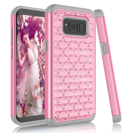 Samsung Galaxy S8 / S8 Plus Cases, Cute Case For Galaxy S8 Plus / S8, Tekcoo [Tstar] Diamond Shock Absorbing Crystal Rhinestone Sparkle Bling Glitter Hard Case Cover