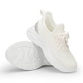 thumbnail image 6 of Kushyshoo Girls Lightweight Sneakers Kids Breathable Lace-up Athletic Running Shoes Big Kids Walking Shoes White Size 4, 6 of 7