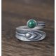 thumbnail image 2 of Anillo vintage con plumas de pavo real, malachita, anillo abierto para mujer Anillo vintage con plumas de pavo real, malachita, anillo abierto para mujer, 2 of 6