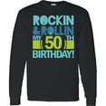 thumbnail image 3 of Inktastic 50th Birthday Rock N Roll Long Sleeve T-Shirt, 3 of 5