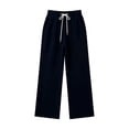 thumbnail image 3 of MuXiKeJi Clothes Girl Wide Leg Sweat Pants Trendy Oversided Baggy Loose Sweatpants Elastic Drawstring Waist Athletic Sweat Pants 7-8 Years, 3 of 5