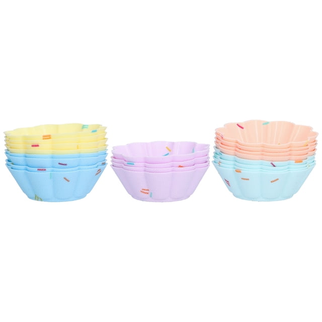 Molde Para Hornear Pequeños Pasteles, Antiadherente, Fácil De Usar, Tazas De Silicona Para Hornear Cupcakes, Reutilizable, Fácil De Limpiar Para Hornear Alimentos ANGGREK Conjunto de flores de 10 pétalos