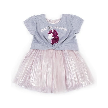 Short Sleeve Tulle Skirt Dress (Baby Girls & Toddler Girls)