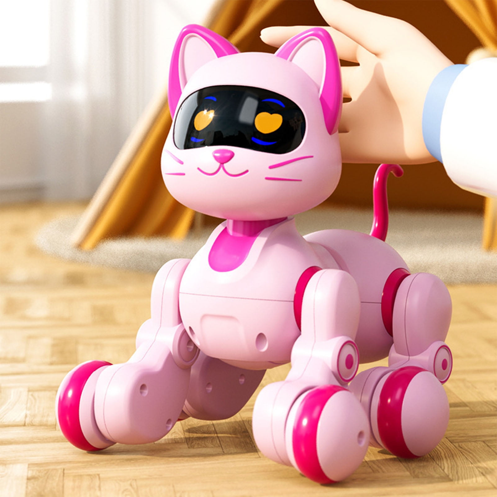 BAELLERT Remote Control Robot Dog Toy Programming Touch Interactive Electric Smart Cat 2.4GHz RC Robotic Pet Toy with LED Eyes Music Toddlers Boys Girls Gift