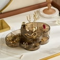 thumbnail image 3 of Jubipavy Jewelry Organizer Small Jewelry Storage Box For Women 3-Layer Rotating Jewelry Tray Case With Lid For Ring Necklace Earring Bracelet, 3 of 9