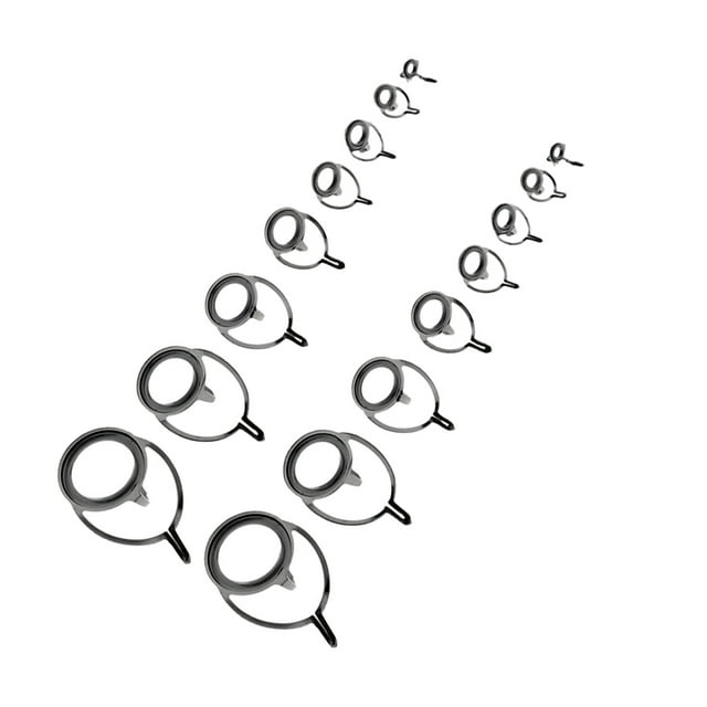 16pcs Casting Fishing Rod Guides Rings for Rod Building Repair