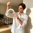thumbnail image 5 of WWV Moon Macrame Dreamcatcher Suncatcher with Crystal Prisms Boho Wall Hanging Decor for Bedroom Window Nursery Living Room Home Gift, Gift for Family, 5 of 7