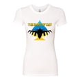 thumbnail image 2 of The Ghost Of Kyiv Womens Slim Fit Junior Tee, White, XX-Large, 2 of 4