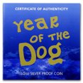 thumbnail image 4 of 2018 Tuvalu 1/2 oz Silver Lunar Baby Dog Proof (Colorized), 4 of 5