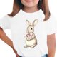 thumbnail image 2 of Blusas y camisas de manga corta con cuello redondo Camiseta estampada de manga corta de Pascua para niños Cuello redondo Manga corta Casual Versátil Para niñas Niños Top de poliéster, 2 of 5