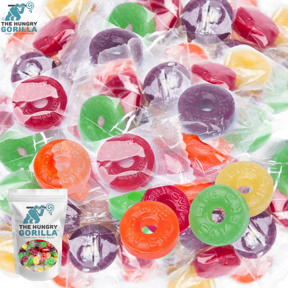 Life Savers Hard Candy 5 Flavors - 3lb Resealable Bag - Individually Wrapped - Cherry, Watermelon, Orange, Pineapple, and Raspberry - Does Not Contain Major Allergens for Gluten