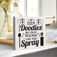 thumbnail image 3 of Zomyto 7"x7" Rustic Funny Farmhouse Bathroom Toilet Decor If Your Doodies Be Crazy Wood Sign, Humor Black and White Decorations for Half Bathroom Shelves Accessories, 3 of 5