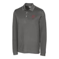thumbnail image 2 of Men's Cutter & Buck Gray Cincinnati Reds Big & Tall Advantage Eco Pique DryTec Tri-Blend Long Sleeve Polo, 2 of 3
