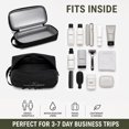 thumbnail image 4 of Wrangler Unisex Travel Toiletry Bag Waterproof Hanging Dopp Kit Dual‑Layer Wet‑Dry Separation Cosmetic Organizer, Black, 4 of 7