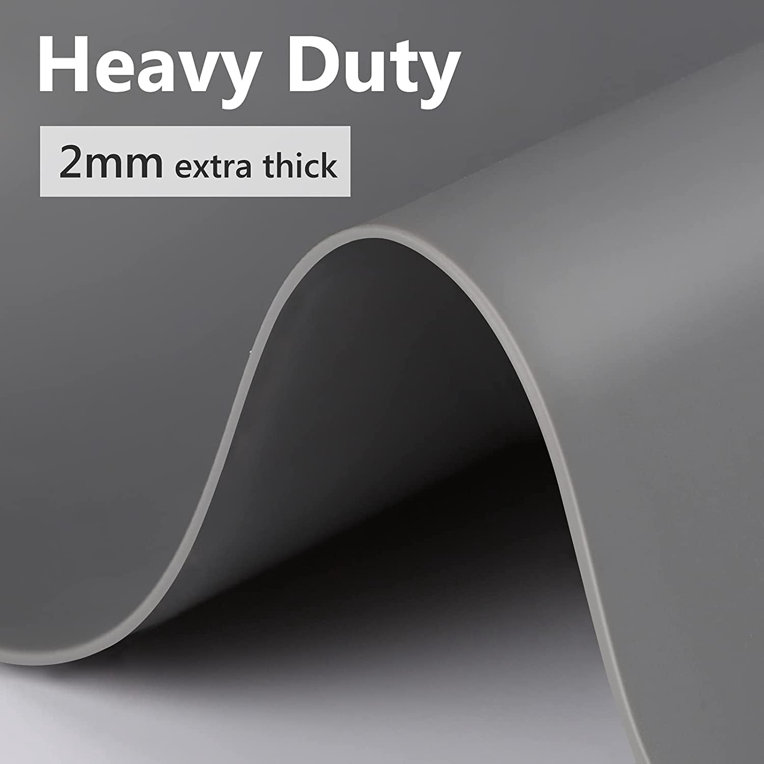 27.6x19.5 Inch Silicone Mats for Kitchen Counter - 2MM Thick Heat Resistant Silicone Baking Mat Large Pastry Mat, Glass Top Stove Cover Countertop Protector Pad for Coffee Maker, Crafts, Gray