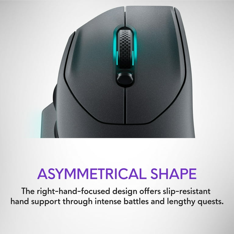 Alienware Wireless Gaming Mouse, AW620M, 2.4GHz, 26000 DPI