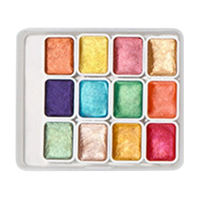 Yhmxh Couleurs de Pigment Aquarelle Solide Nacré