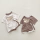 thumbnail image 2 of Camiseta con estampado de oso pequeño para niños y niñas, pantalones cortos de algodón, jersey de cuello redondo, ropa de manga corta para el hogar, trajes de 2 piezas, 2 of 5