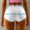 thumbnail image 2 of Xijirk Panties for Women,Valentine's Day Floral Print Valentine Underwear Soft Stretch Bikini Panties Comfortable Breathable Hipster Briefs for Everyday Wear,Womens Underwear,White,XL, 2 of 4