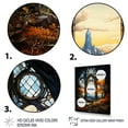 thumbnail image 3 of Designart "Floral Blooms through Orange Church Window" Coastal Framed Wall Art - Coastal Orange Coastal Windows Entryway Framed Wall Art, 3 of 6